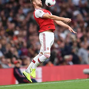 Arsenal vs Aston Villa: Calum Chambers in Action at the Emirates Stadium (Premier League 2019-20)