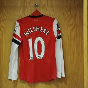 Arsenal vs Aston Villa: Jack Wilshere's Shirt at Emirates Stadium (2012-13)