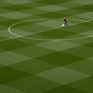Arsenal vs Aston Villa: Pre-Match Pitch Preparation at Emirates Stadium (2021-22)