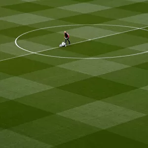 Arsenal vs Aston Villa: Pre-Match Pitch Preparation at Emirates Stadium