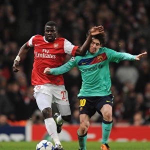 Arsenal vs Barcelona: Emmanuel Eboue vs Lionel Messi at the Emirates, 2011 UCL Showdown