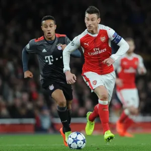 Arsenal vs. Bayern Munich: Koscielny vs. Thiago in UEFA Champions League Showdown Arsenal vs. Bayern Munich: Koscielny vs. Thiago in UEFA Champions League Showdown