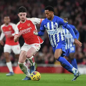 Arsenal vs Brighton: Declan Rice Closes In on Joao Pedro at Emirates Stadium (2023-24)