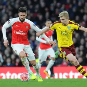 Arsenal vs Burnley: FA Cup Showdown - A Battle between Olivier Giroud and Ben Mee