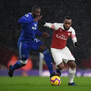 Arsenal vs. Cardiff City Print: Lacazette vs. Bamba Clash