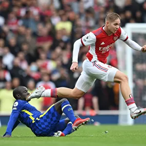 Arsenal vs. Chelsea: Emile Smith Rowe Clashes with N'Golo Kante in Premier League Showdown