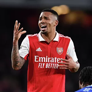 Arsenal vs. Chelsea: Gabriel Jesus Emotional Reaction at Emirates Stadium (Premier League 2022-23)