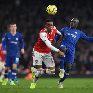 Arsenal vs. Chelsea: Intense Clash between Joe Willock and N'Golo Kante in the Premier League Arsenal vs. Chelsea: Intense Clash between Joe Willock and N'Golo Kante in the Premier League
