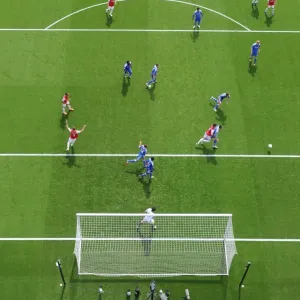 Arsenal vs. Chelsea: Intense Moment at Emirates Stadium, Premier League, London, 2012 Arsenal vs. Chelsea: Intense Moment at Emirates Stadium, Premier League, London, 2012