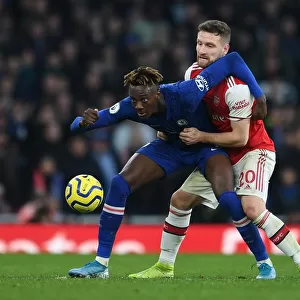 Arsenal vs. Chelsea: Mustafi vs. Abraham - Premier League Clash at Emirates Stadium (December 2019)