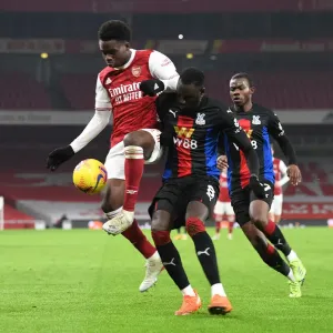 Arsenal vs Crystal Palace: Bukayo Saka Faces Off Against Cheikhou Kouyate in Empty Emirates Stadium