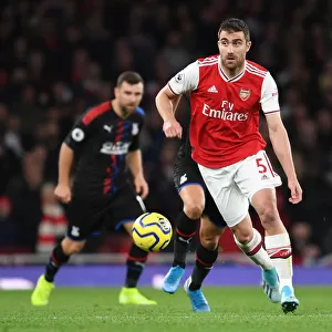 Arsenal vs Crystal Palace: Sokratis in Action at the Emirates Stadium (Premier League 2019-20)