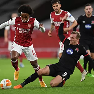 Arsenal vs Dundalk: Willian Clashes with Mountney in Empty Emirates Stadium - UEFA Europa League 2020-21