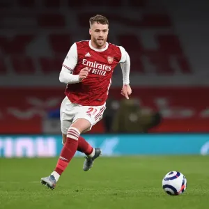 Arsenal vs. Everton: Calum Chambers in Action at the Emirates Stadium, Premier League 2020-21