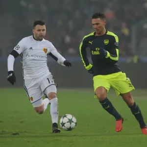 Arsenal vs. FC Basel: Kieran Gibbs in Action at the UEFA Champions League, Basel 2016 Arsenal vs. FC Basel: Kieran Gibbs in Action at the UEFA Champions League, Basel 2016