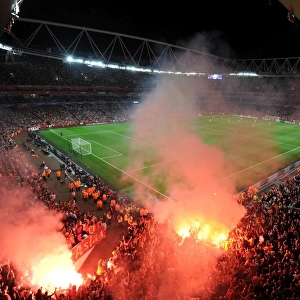 Arsenal vs. Galatasaray: Clash at Emirates Stadium with Flares from the Galatasaray Fans