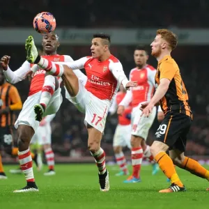 Arsenal vs Hull City: FA Cup Clash - Sanchez and Campbell in Action