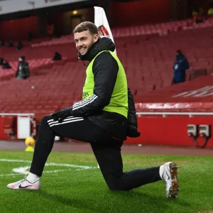 Arsenal vs Leeds United: Calum Chambers in Action at the Emirates Stadium, Premier League 2020-21 Arsenal vs Leeds United: Calum Chambers in Action at the Emirates Stadium, Premier League 2020-21