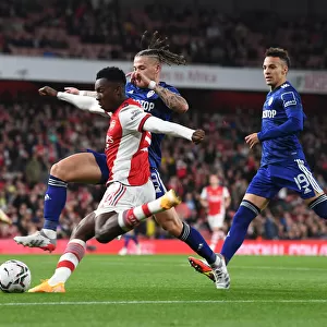 Arsenal vs Leeds United: Eddie Nketiah Clashes with Kalvin Phillips in Carabao Cup Showdown
