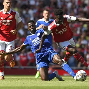 Arsenal vs Leicester: Bukayo Saka Clashes with Wilfred Ndidi in 2022-23 Premier League Showdown