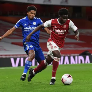 Arsenal vs Leicester City: Bukayo Saka vs Wesley Fofana Clash in Empty Emirates Stadium