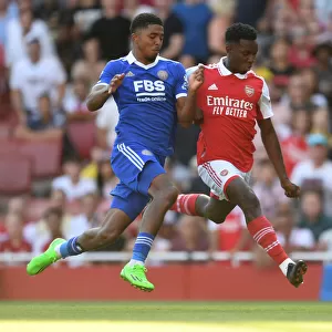 Arsenal vs Leicester City: Eddie Nketiah Clashes with Wesley Fofana in Premier League Showdown (2022-23)