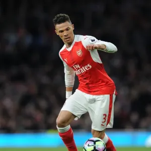 Arsenal vs Leicester City: Kieran Gibbs in Action, Premier League 2016-17 Arsenal vs Leicester City: Kieran Gibbs in Action, Premier League 2016-17