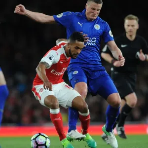 Arsenal vs Leicester City: Theo Walcott vs Robert Huth - Premier League Battle Arsenal vs Leicester City: Theo Walcott vs Robert Huth - Premier League Battle