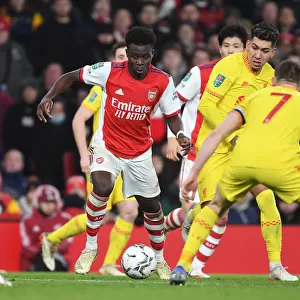 Arsenal vs Liverpool: Bukayo Saka Clashes with James Milner in Carabao Cup Semi-Final Showdown