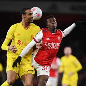 Arsenal vs. Liverpool: Intense Clash Between Eddie Nketiah and Joel Matip in the Premier League