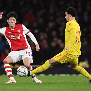 Arsenal vs Liverpool Showdown: Tomiyasu Evades Jones in Intense Carabao Cup Clash