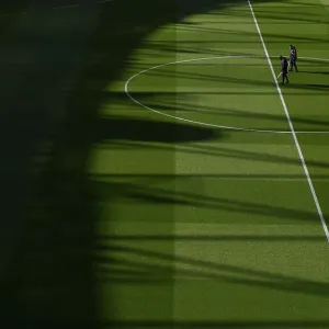 Arsenal vs Manchester City: Pre-Match Groundskeeping at Emirates Stadium Arsenal vs Manchester City: Pre-Match Groundskeeping at Emirates Stadium
