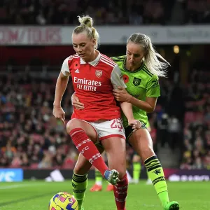 Arsenal vs Manchester United: FA Women's Super League Clash at Emirates Stadium (2022-23) - Stina Blackstenius vs Mille Turner Tussle