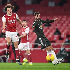 Arsenal vs Manchester United: David Luiz Shoots Under Pressure in Empty Emirates Stadium, Premier League 2020-21