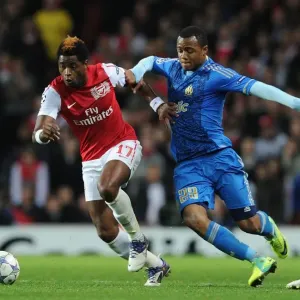 Arsenal vs Marseille: Battle between Song and Ayew in the 2011-12 Champions League Arsenal vs Marseille: Battle between Song and Ayew in the 2011-12 Champions League