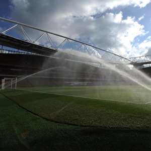 Arsenal vs Middlesbrough: Pre-Match Pitch Preparation at Emirates Stadium (2016-17)