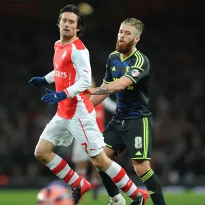 Arsenal vs Middlesbrough: Rosicky Clashes with Clayton in FA Cup Fifth Round