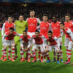 Arsenal vs AS Monaco: Champions League Showdown - Arsenal's Team Line-up at Emirates Stadium (2015)