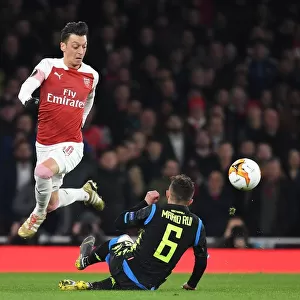 Arsenal vs. Napoli: Mesut Ozil Clashes with Mario Rui in Europa League Quarterfinal