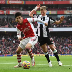 Arsenal vs Newcastle United: Tomiyasu Tangles with Ritchie in Premier League Clash