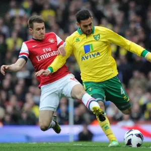 Arsenal vs. Norwich City: Battle Between Aaron Ramsey and Bradley Johnson Arsenal vs. Norwich City: Battle Between Aaron Ramsey and Bradley Johnson