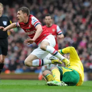 Arsenal vs. Norwich City: Battle between Ramsey and Johnson at the Emirates Arsenal vs. Norwich City: Battle between Ramsey and Johnson at the Emirates