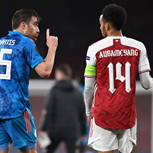 Arsenal vs Olympiacos: Aubameyang and Sokratis Clash in Empty Europa League Match