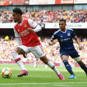 Arsenal vs. Olympique Lyonnais Clash: Reiss Nelson Faces Fernando Marcal at the Emirates Cup, 2019 Arsenal vs. Olympique Lyonnais Clash: Reiss Nelson Faces Fernando Marcal at the Emirates Cup, 2019