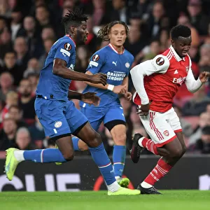 Arsenal vs PSV Eindhoven: Eddie Nketiah in Action - UEFA Europa League 2022-23