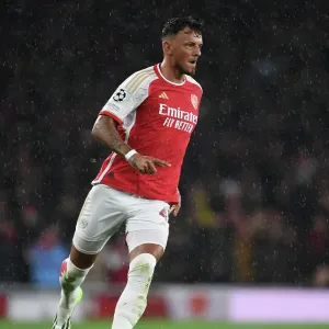 Arsenal vs PSV Eindhoven: Group B - UEFA Champions League 2023/24: Ben White in Action