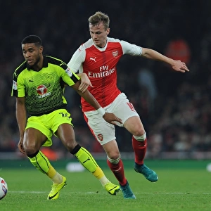 Arsenal vs. Reading: Clash between Rob Holding and Dominic McCleary in the EFL Cup