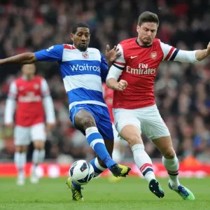 Arsenal vs. Reading: Olivier Giroud vs. Mikele Leigertwood Clash in Premier League Action
