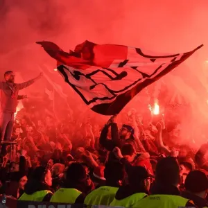 Arsenal vs Rennes: Fan Clash in Europa League Match, Rennes, France - March 2019