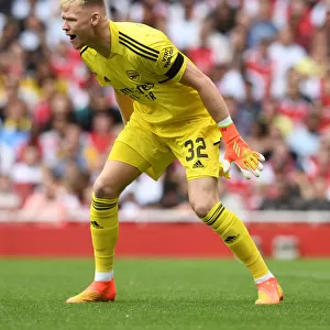 Arsenal vs Sevilla: Aaron Ramsdale in Action at the Emirates Cup 2022
